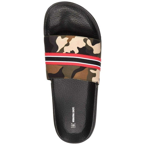 INC International Concepts Mens Gemini Open Toe Sandals, Camo Green, 8 M