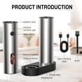 thumbnail image 3 of KORALAKIRI Electric Salt and Pepper Shakers Grinder Set with Rechargeable Base, Refillable Automatic Pepper Mill with LED Light & Adjustable Coarseness for Kitchen, Outdoor, BBQ & Gift Giving, 3 of 9