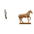 thumbnail image 1 of Juego de figuras africanas: figura de escritorio, estatua de caballo, figura de dama tribal, pieza de arte, material de resina, diseño vintage, colecc, 1 of 8
