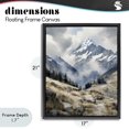 thumbnail image 4 of Stupell Industries Traditional Snow Caps Mountain Peaks Black Floating Frame Canvas Art, 17 x 21, by Franklyn Gregory, 4 of 8