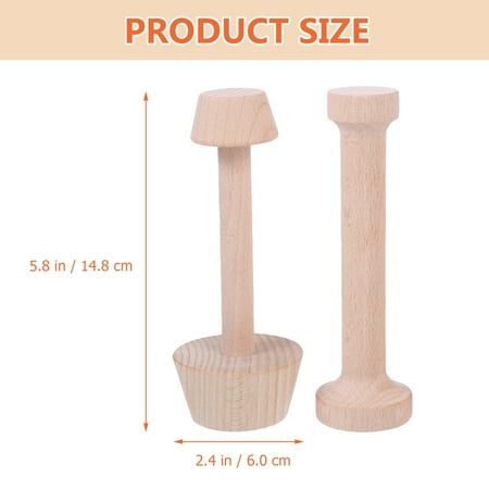 

Yuangui Tart Tamper Wooden Pastry Molds Dough Presser Mini Pie Mold Cake Pan Baking Pusher Diy Egg Tarts Tools Bottom Double