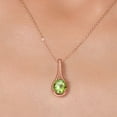 thumbnail image 4 of Gem Stone King 4.83 Ct Oval Green Apple Mystic Quartz 18K Rose Gold Plated Silver Pendant with Chain, 4 of 6