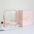 thumbnail image 4 of Abbracc Acrylic Packaging Box Storage Case with Leather Handle Mother's Day Gift Box Pink, 4 of 9