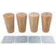 thumbnail image 1 of 4 patas de muebles cónicas de madera de 10*6*3,8 cm, 1 of 3