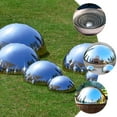 thumbnail image 4 of TABLZONE Reflective Hemisphere Garden Mirror Balls 6Pack Stainless Steel, 4 of 6