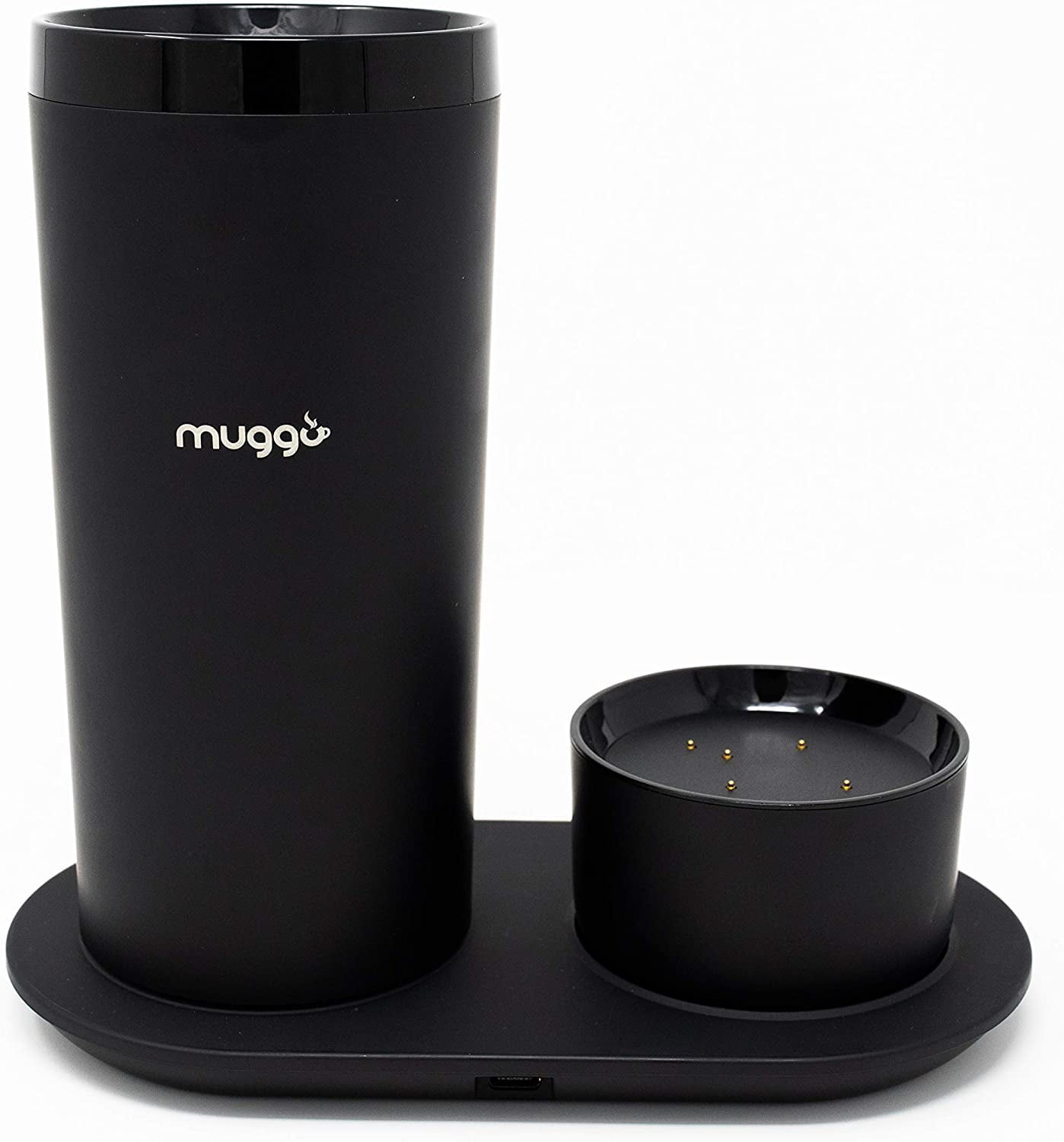 Muggo 12 oz Temperature Control Heated Travel Mug for Tea, Coffee, & Hot  Beverage Warmer with Dual Charger 