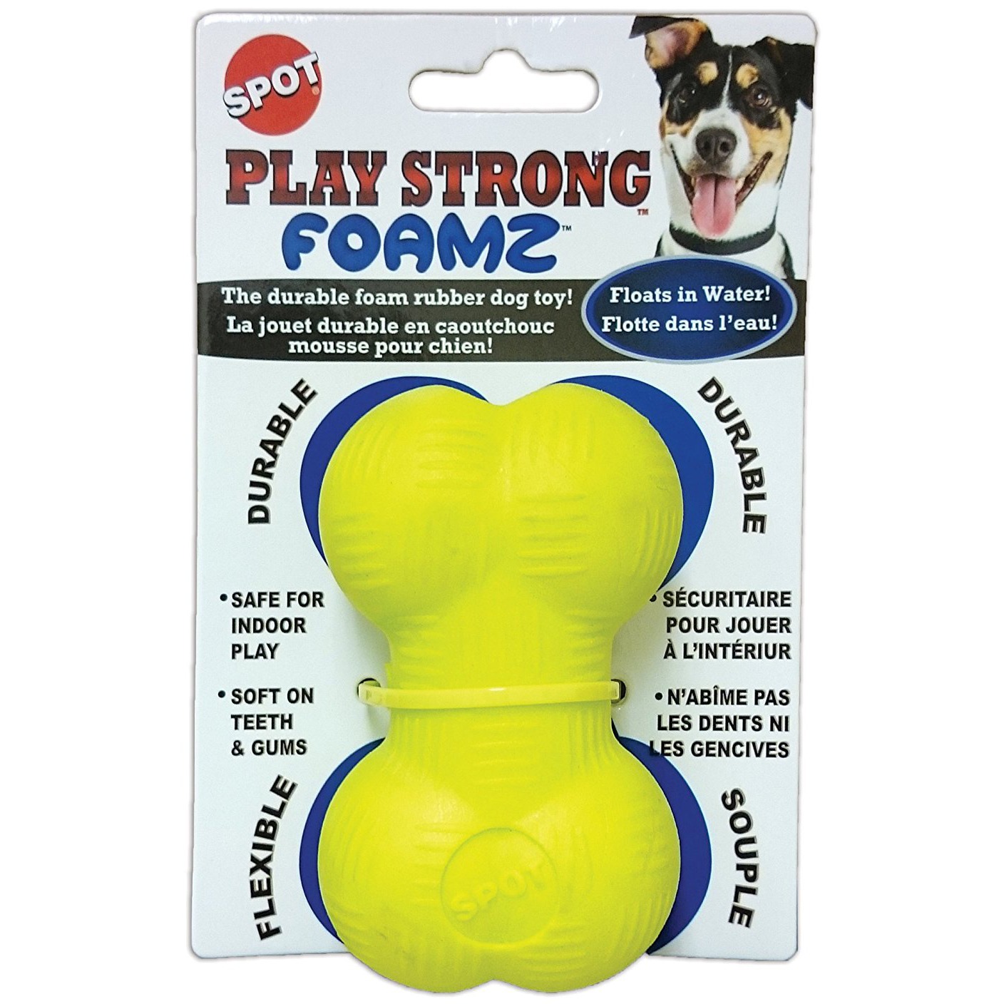 SPOT Play Strong Foamz Durable Dog Bone Toy, 3.5"