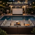 thumbnail image 6 of 7 Pieces Patio Furniture Set, Asofer Rattan Wicker Outdoor Conversation Sectional Sofa Set with Upgraded Feet and Glass Coffee Table for Backyard,Porch,Poolside,Gray, 6 of 12