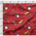 thumbnail image 2 of Soimoi Musical Instruments Printed, Cotton Fleece, Fabric by The Yard Sewing DIY Stretch Fabric 56 Inches Wide, WarmFabric for Hats, Coats, Gloves, Blankets, Red, 2 of 5