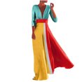 thumbnail image 2 of Fshaion Robe d'Été pour Femmes 2024 Grande Taille Col en V Profond patchwork Imprimée style des Fêtes Grande Jupe Longue Liquidation à Moins de 10!, 2 of 6
