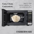 thumbnail image 5 of Farberware 0.9 cu ft Microwave Oven, 900W Countertop Microwave Oven with Auto Cook Menu, Black & Stainless Steel, 5 of 6