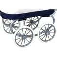 thumbnail image 5 of Lissi: Classic Baby Doll Pram - Navy & White - Push Stroller, Adjustable Canopy, Removable Carry Cot & Apron, Doll Accessory Roleplay Toy, Kids 3+, 5 of 6