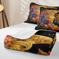 thumbnail image 4 of Homewish 3D Sun and Moon Quilt King, Rainbow Flowers King Coverlet Set, 3 Pieces 1 Bedspread and 2 Pillowcases, 4 of 7