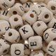 thumbnail image 5 of 200 piezas de letras de madera cubo de joyería haciendo 10 mm blanco multicolor Sunnimix Granos del cubo de madera, 5 of 8
