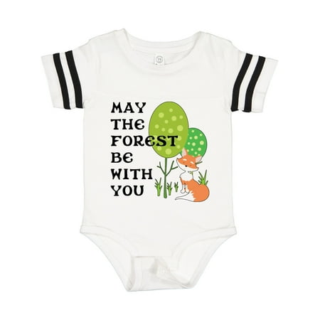 

Inktastic May the Forest Be with You Cute Fox and Trees Gift Baby Boy or Baby Girl Bodysuit