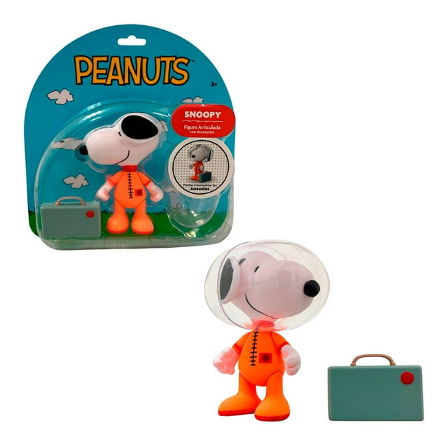 Figura Articulada Ruz Peanuts (Snoopy Astronauta 10 cm Naranja)