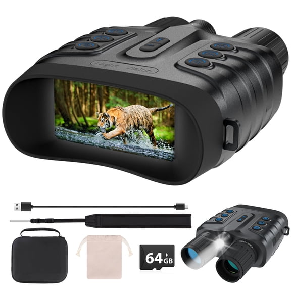 Night Vision Goggles,4K Full-Color Night Vision Binoculars for Adults with 3" HD Screen, 10000mAh Battery & 1968FT Night Vision R