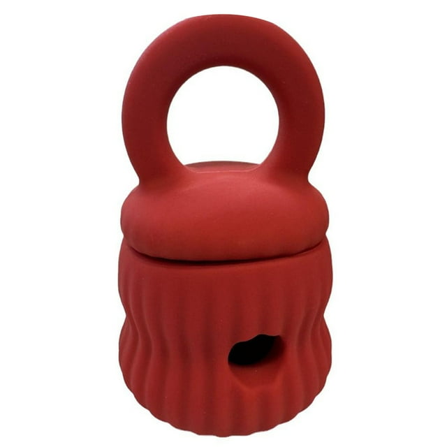 Graflsoa Interactive Dog Treat Dispenser Toy - Slow Feeder & Chew Toy for All Breeds, Light Red, Durable & Portable Design for Fun & Healthy Playtime