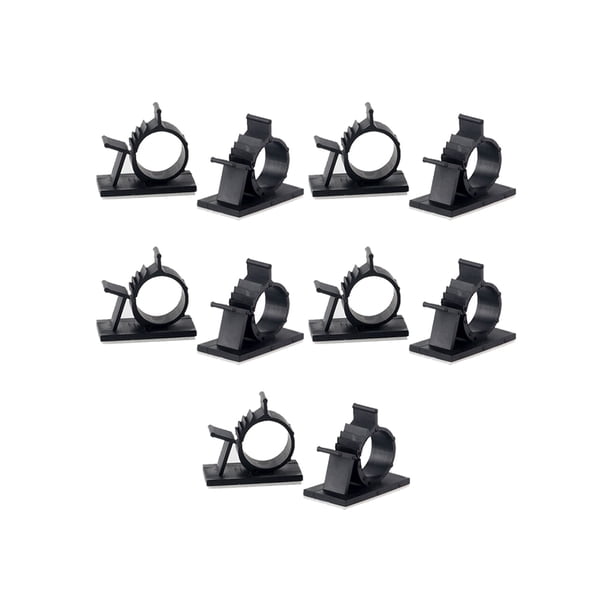 Toystoory Clip de Cable autoadhesivo de 10 piezas, ajustable, para auriculares, línea de datos, gestión de cables, amarre, Kit de abrazadera de Cable Almacenamiento y organización del hogar Tipo 1 Toystoory HA064471-01B