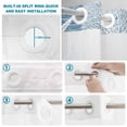 thumbnail image 4 of No Hook Shower Curtain, Blue Coastal Shower Curtains for Bathroom with See Through Top Window, Nautical Starfish Coral Jellyfish Shell Sea Waterproof & Washable Bath Curtain 60"x72", 4 of 9
