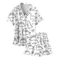 thumbnail image 4 of Hiiyo Kids DIY Hand Painted Homewear Set Dinosaur Coloring Pajama Sets For Boy And Girl, 4 of 4