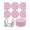 Pink, variant on Coasters Set of 6 for Drinks with Holder Absorbent Cotton Woven Coasters Bohemian Style Cup Coasters for Coffee Table Desk Dining Table Home Tabletop Decor