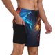 thumbnail image 2 of Balery Red And Blue Fire Dragon C Bañador para hombre, shorts de playa de secado rápido con entrepierna y forro de compresión-Medium, 2 of 6