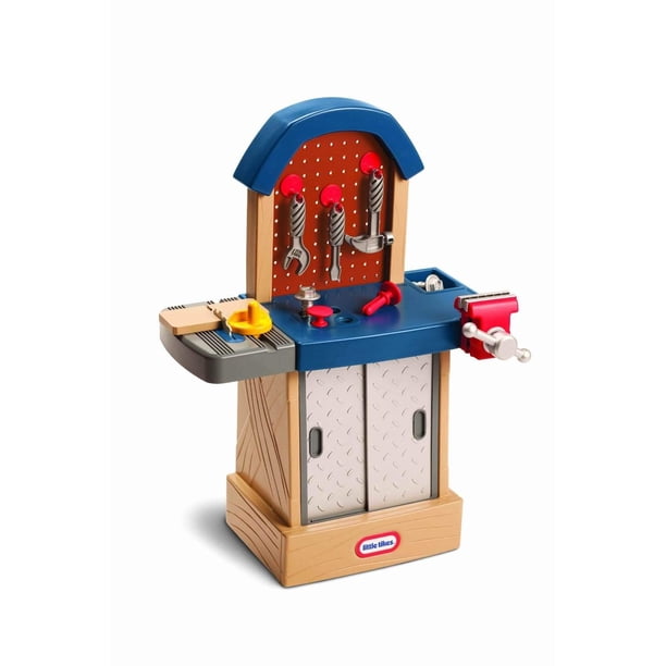 Workshop Little Tikes Tough Beige con martillo, llave y sierra
