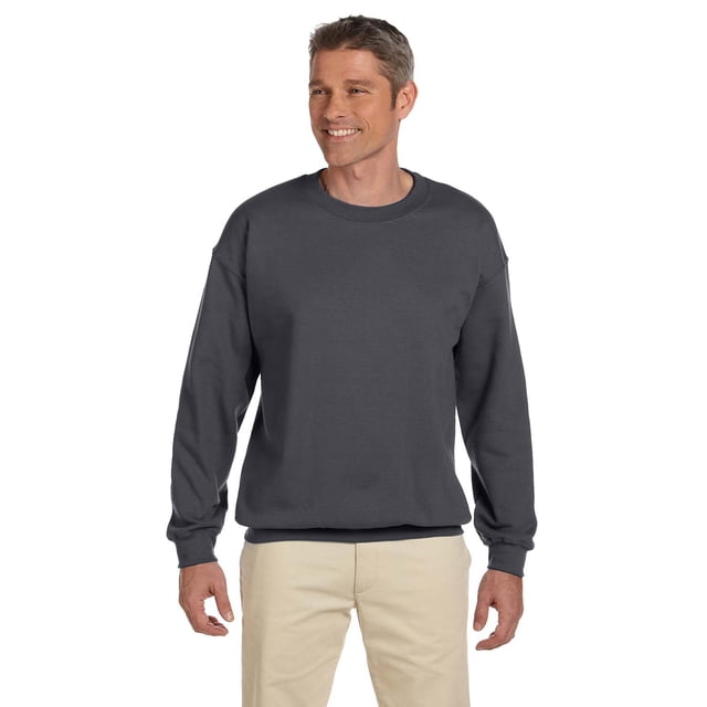 The Hanes 97 oz Ultimate Coton 90/10 Molleton Crew - Charbon Chiné - m