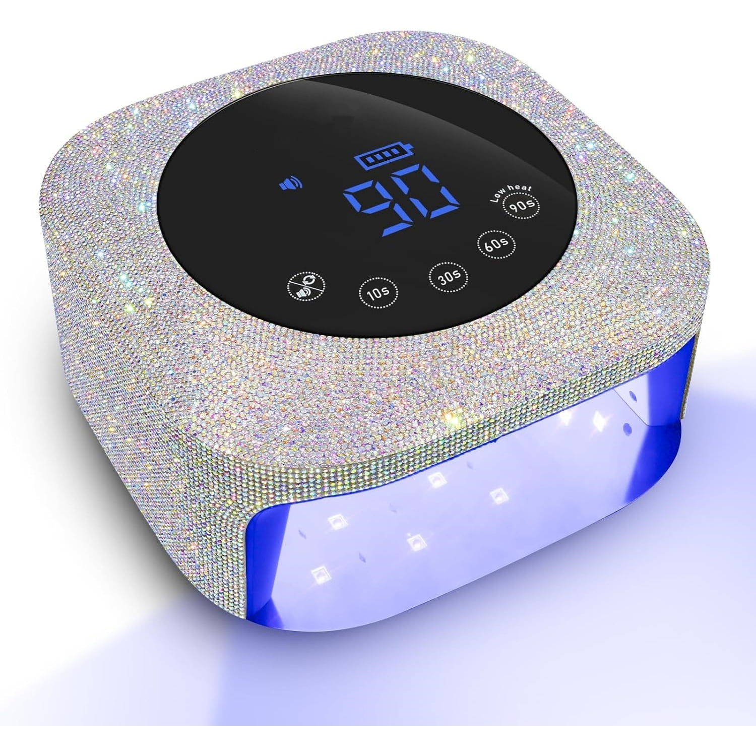 UV LED Nail Lamp, 54W Rechargeable Cordless Nail Lamp Nail Dryer Gel Polish UV Nail Light with 4 Timer Setting, Professional Quick Dry Curing Lamp with Display Auto Sensor for Salon & Home