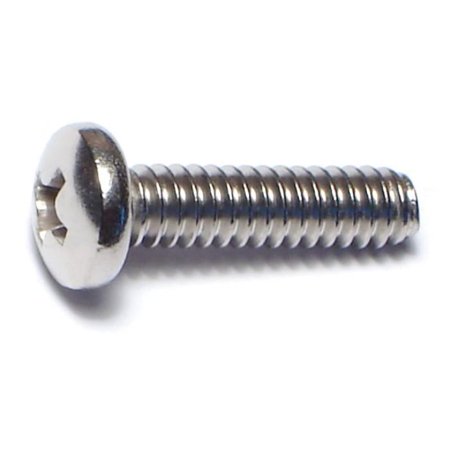

#10-24 x 3/4 18-8 Stainless Steel Coarse Thread Phillips Pan Head Machine Screws