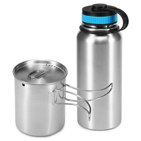 

Stainless Steel Vacuum Insulated Water Bottle 1000ml with 700ml Cup