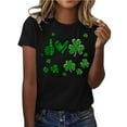 thumbnail image 1 of Yhmxh T-shirts pour Femmes T-shirts Décontractés et à la Mode à Manches Courtes Col Rond Haut de la Saint-Patrick Hauts d'Été pour Femmes T-shirts d'Été à Manches Courtes sous-Vêtements T-shirts pour Femmes, 1 of 2