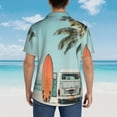 thumbnail image 4 of Balery Vintage Surf Van Beach Camisas hawaianas de manga corta para hombre, camisas playeras de corte holgado, camisas de vacaciones con botones,XX-Large, 4 of 7