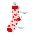 thumbnail image 3 of Valentine‘s Day Gift Socks, Heart Pattern Knit Crew Socks for Her/Him, Cozy Present for February 14th, Anniversary & Love D 1pcs, 3 of 3