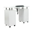 thumbnail image 2 of Manicure Table GLASS GLOW WHITE II Salon Nail Table Salon Furniture & Equipment, Light Version, 2 of 8