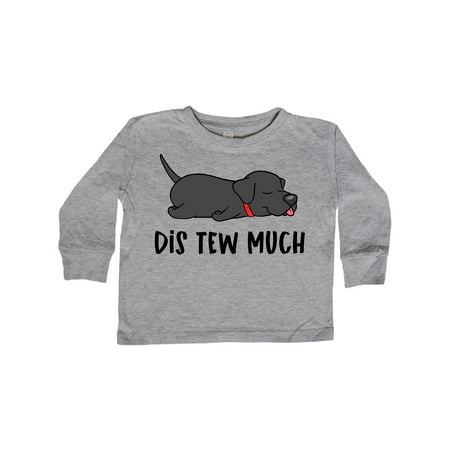 

Inktastic Napping Dis Tew Much Labrador Retriever Gift Toddler Boy or Toddler Girl Long Sleeve T-Shirt