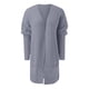 thumbnail image 3 of Womens Cardigan Solid Color Long Sleeve Open Front Knit Sweater Outwear White XL, 3 of 4