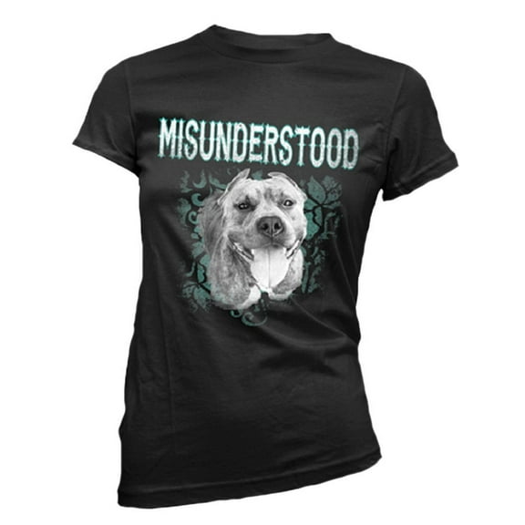 Pit Bull Women's T-Shirt Misunderstood Fitted Shirt, Pit Bull gift, Pit Bull Mom