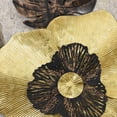 thumbnail image 3 of Handmade 100% Iron Floral Pattern Gold Black 58 x 24 Inches Metal Wall Décor, 3 of 6
