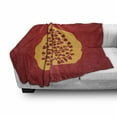 thumbnail image 3 of Leaf Soft Flannel Fleece Throw Blanket, Design of Tree Nature and Yoga Themed Composition, Cozy Plush for Indoor and Outdoor Use, 60" x 80", Vermilion Marigold, by Ambesonne, 3 of 6