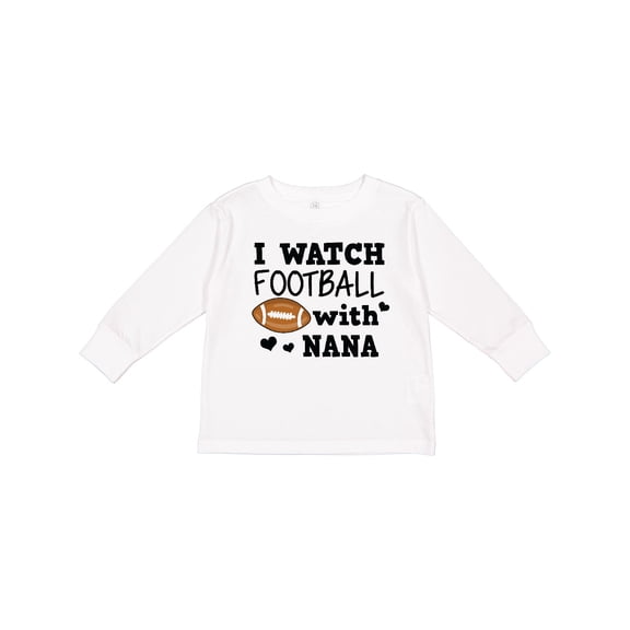 Inktastic I Watch Football with My Nana Boys Long Sleeve Toddler T-Shirt