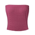 thumbnail image 3 of Tube Top for Women, Sleeveless Strapless Solid Color Summer Top, Polyester Casual Fit, Regular Length, Hand Wash Cold, 3 of 5