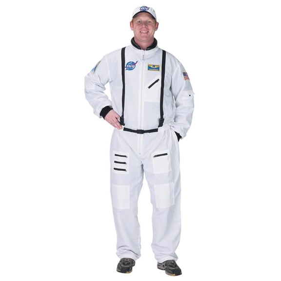 Aeromax  Adult Astronaut Suit with Embroidered Cap LRG white