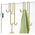 thumbnail image 1 of Ganchos para puerta de ducha, 2 piezas, ganchos dobles para toallas para baño, puerta de ducha de vidrio sin marco, ganchos de baño de acero inoxidable resistentes, no perforados, dorados, 1 of 5
