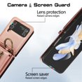 thumbnail image 4 of Decase Compatible with Samsung Galaxy Z Flip 4 Case with Card Holder and Strap for Women,Crossbody Lanyard,Stand Ring Kickstand,Snap Clasp,Phone Wallet Case,Rosegold, 4 of 10