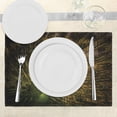 thumbnail image 3 of Ambesonne Peacock Place Mats Set of 4, Exotic Dark Feathers, Standard Size, Mustard Green, 3 of 6