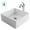 Chrome, variant on KRAUS Elavo 15-inch Square White Porcelain Ceramic Bathroom Vessel Sink and Matte Black Arlo Faucet Combo Set with Pop-Up Drain
