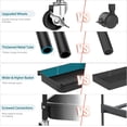 thumbnail image 3 of Carrito de almacenamiento rodante, Carrito utilitario de 3 niveles para organización de cuarto de lavado, Unidad de estantería móvil, Organizador de baño con toallero, rueda bloqueable, 3 of 4