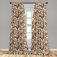 thumbnail image 5 of Ambesonne Floral Curtains, Vintage Natural Vibrant, Pair of 28"x95", Multicolor, 5 of 5